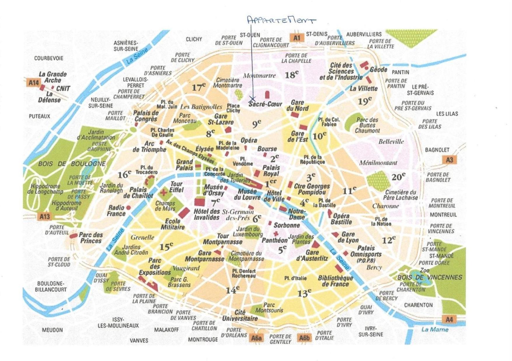 Paris Sacre Coeur Montmartre Et Tour Eiffel, 8 People,アパートメント エクステリア 写真